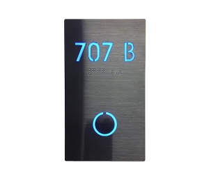Floating Clear Horizontal LED Sign And Doorbell